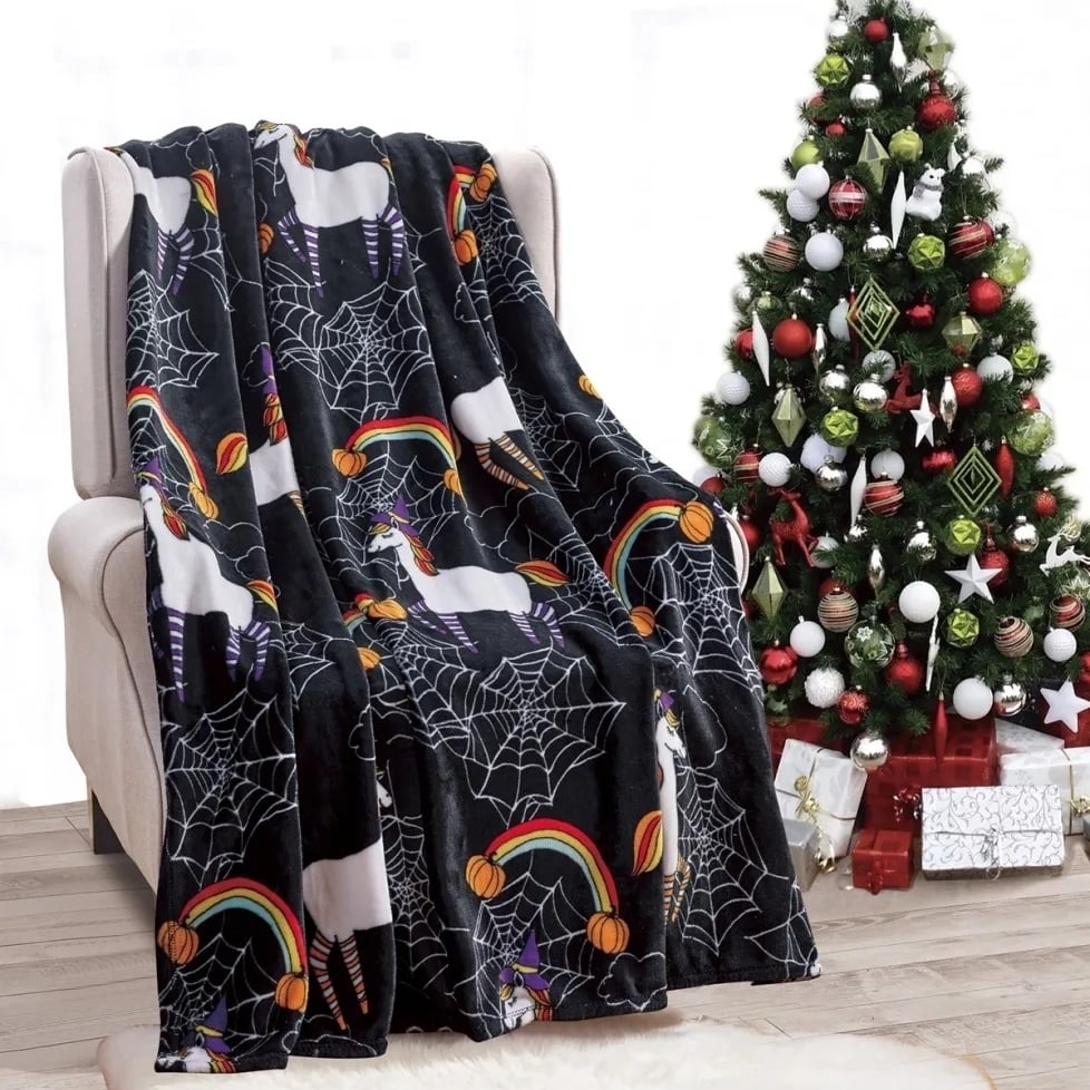 Halloween Throw Blanket 50x60 Soft Cozy Plush Travel Friendly Machine Washable Image 2