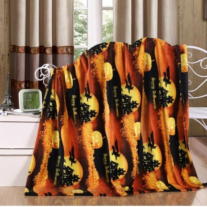 Halloween Throw Blanket 50x60 Soft Cozy Plush Travel Friendly Machine Washable Image 4