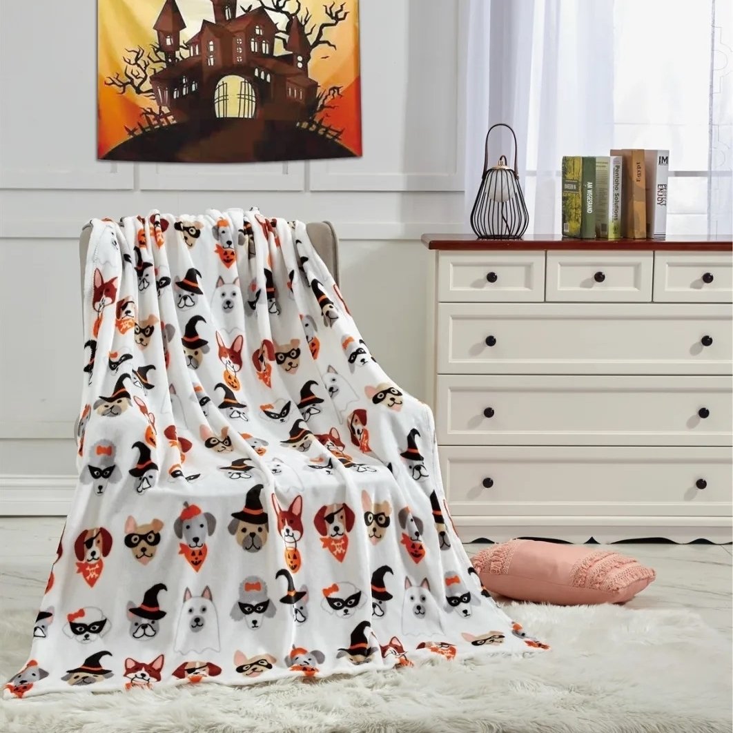 Halloween Throw Blanket 50x60 Soft Cozy Plush Travel Friendly Machine Washable Image 7