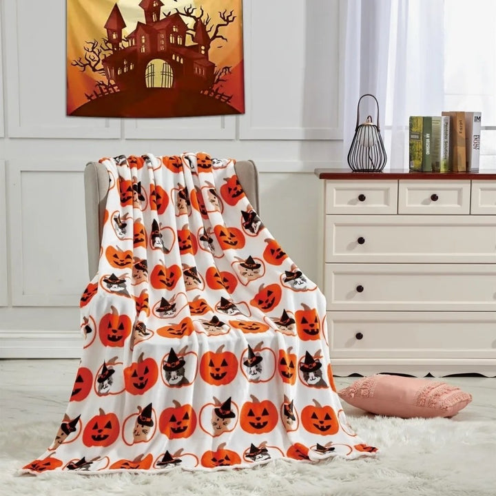 Halloween Throw Blanket 50x60 Soft Cozy Plush Travel Friendly Machine Washable Image 8