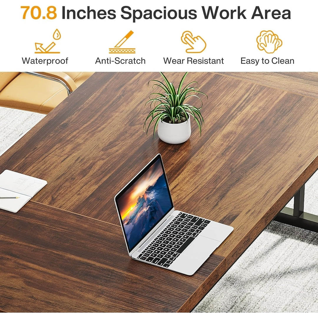 Tribesigns 70.8 Inch Executive Desk Modern Large Simple Style Home Office Image 5