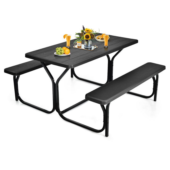 Picnic Table Camping Picnic Bench Set Backyard Garden Patio Dining Party Image 6