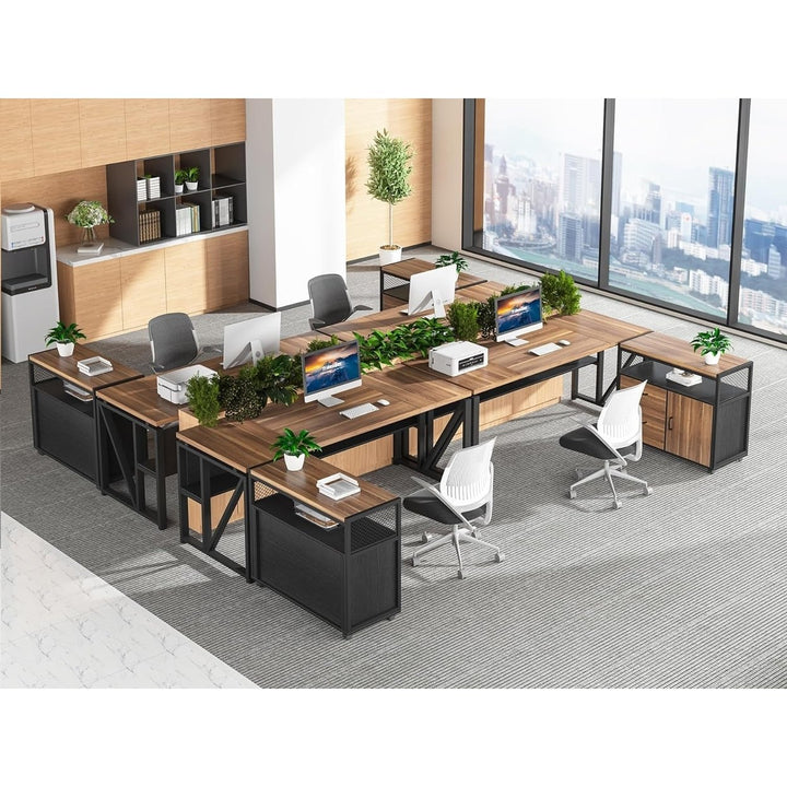 Tribesigns 63 L-Shaped Desk with Drawer Cabinet Home Office Furniture Set Image 5