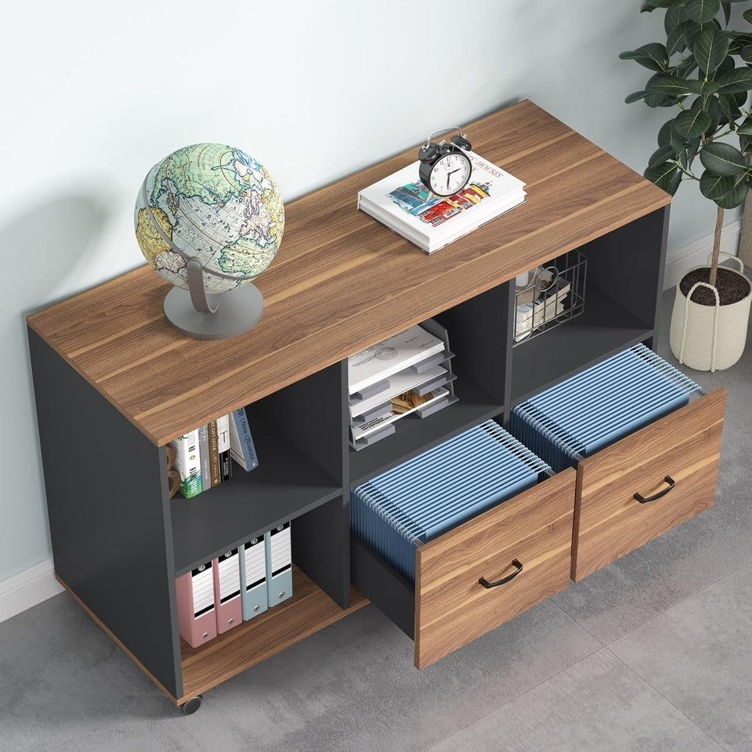 Tribesigns 63-Inch L-Shaped Executive Desk with 47-Inch File Cabinet Storage Image 3