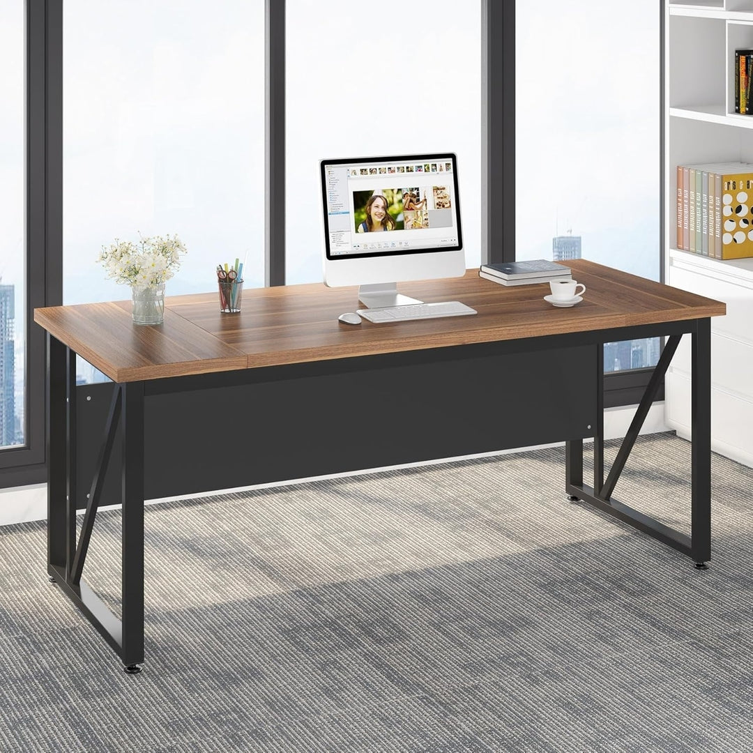 Tribesigns 63-Inch L-Shaped Executive Desk with 47-Inch File Cabinet Storage Image 4