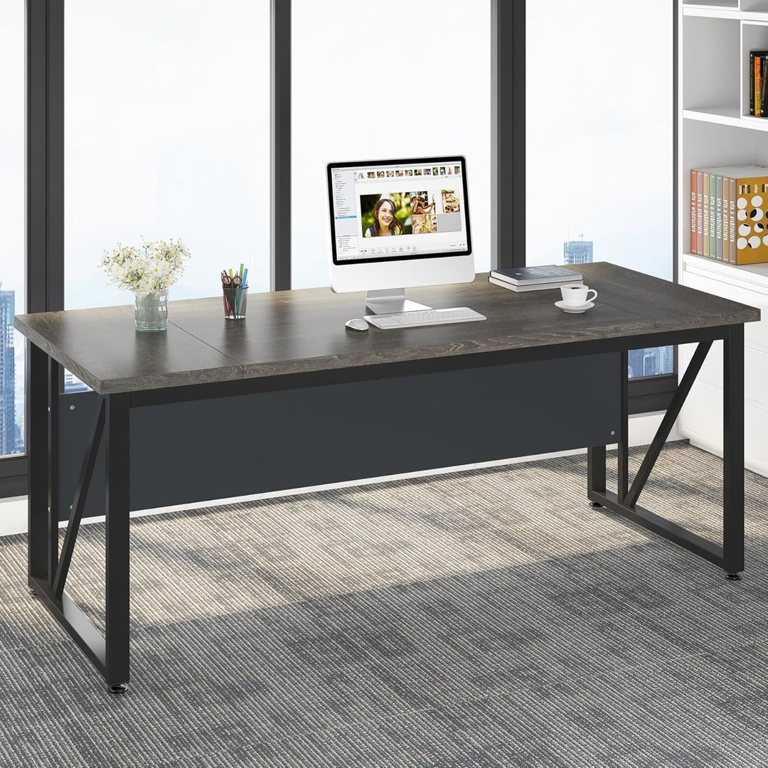 Tribesigns 63-Inch Executive Desk with 47-Inch Mobile File Cabinet, L-Shaped Computer Desk with Drawers and Storage Image 5