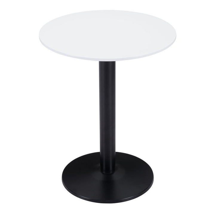 24" Black And White Round End Table Image 7