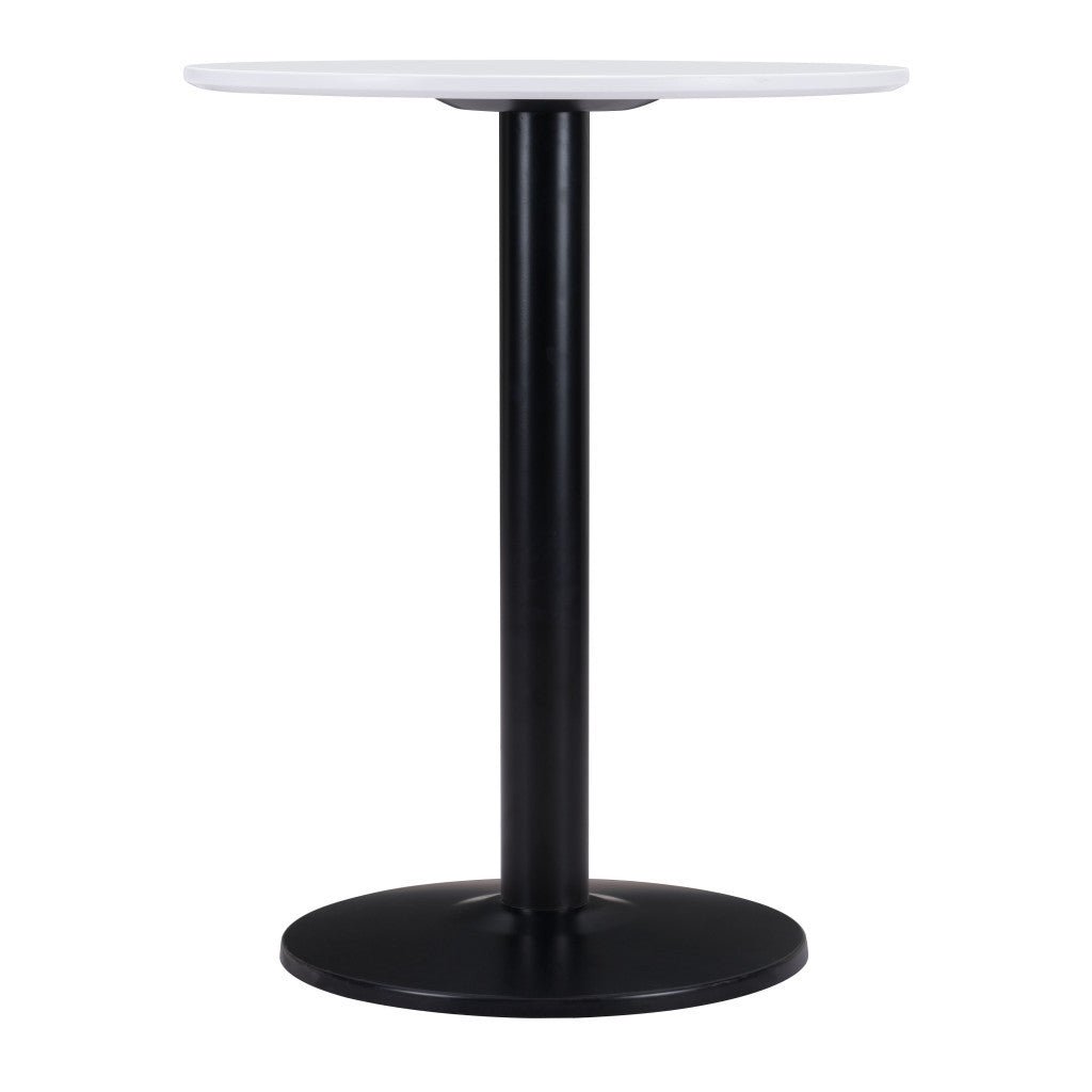 24" Black And White Round End Table Image 9