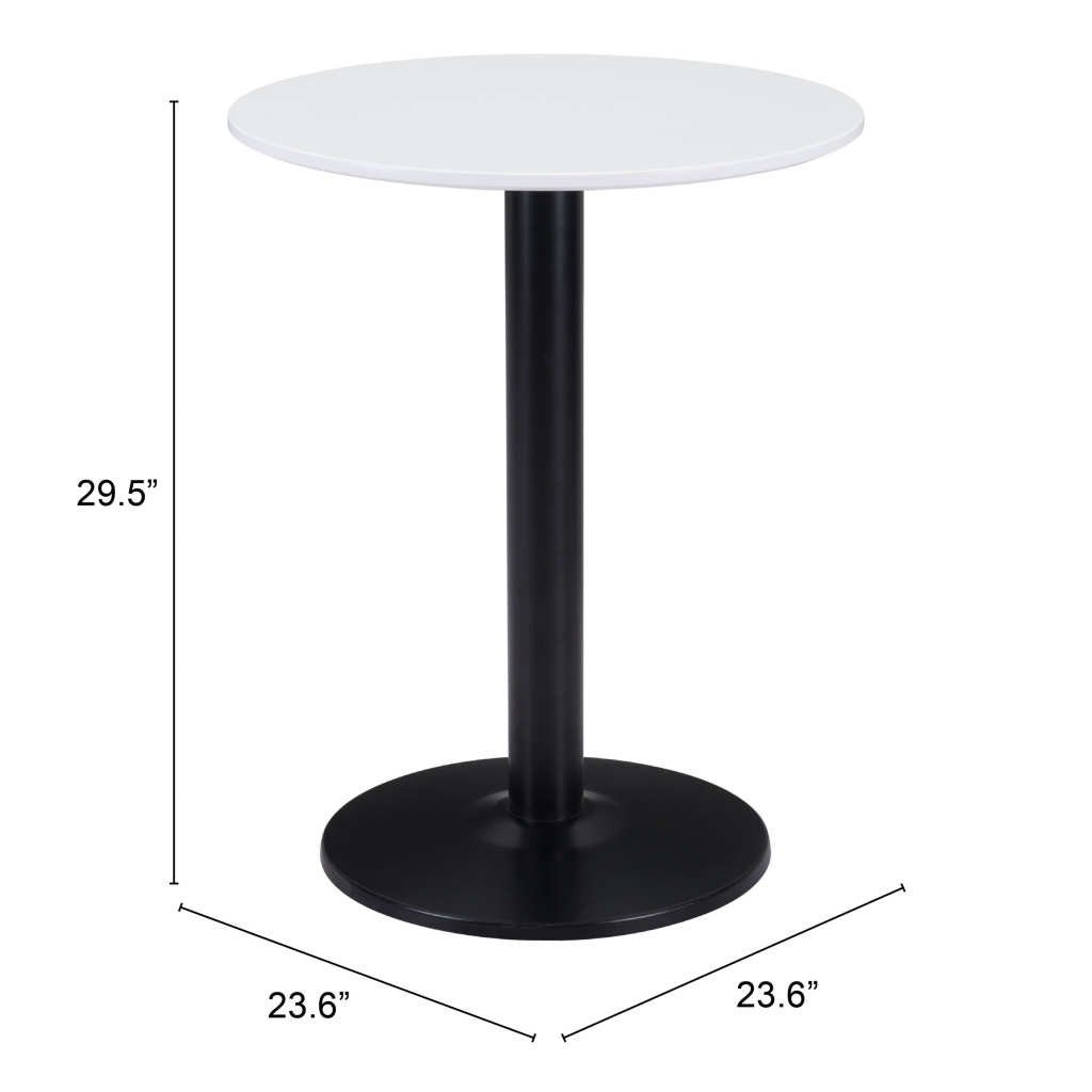 24" Black And White Round End Table Image 10