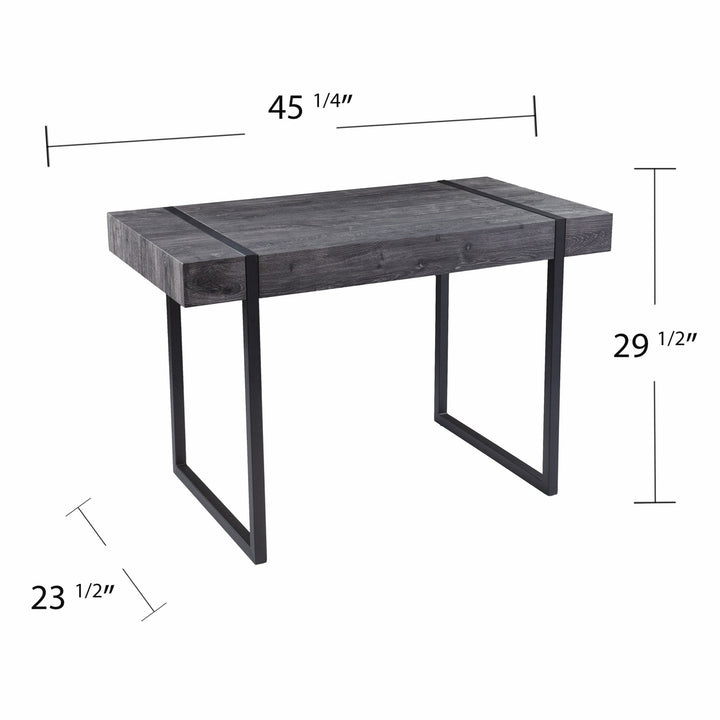 45" Black Writing Desk Image 7