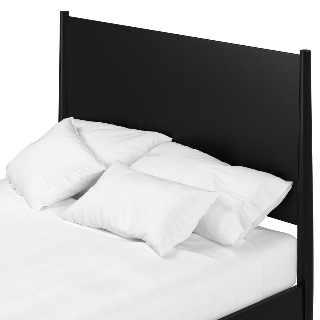 Black Solid and Manufactured Wood California King Bed Image 2