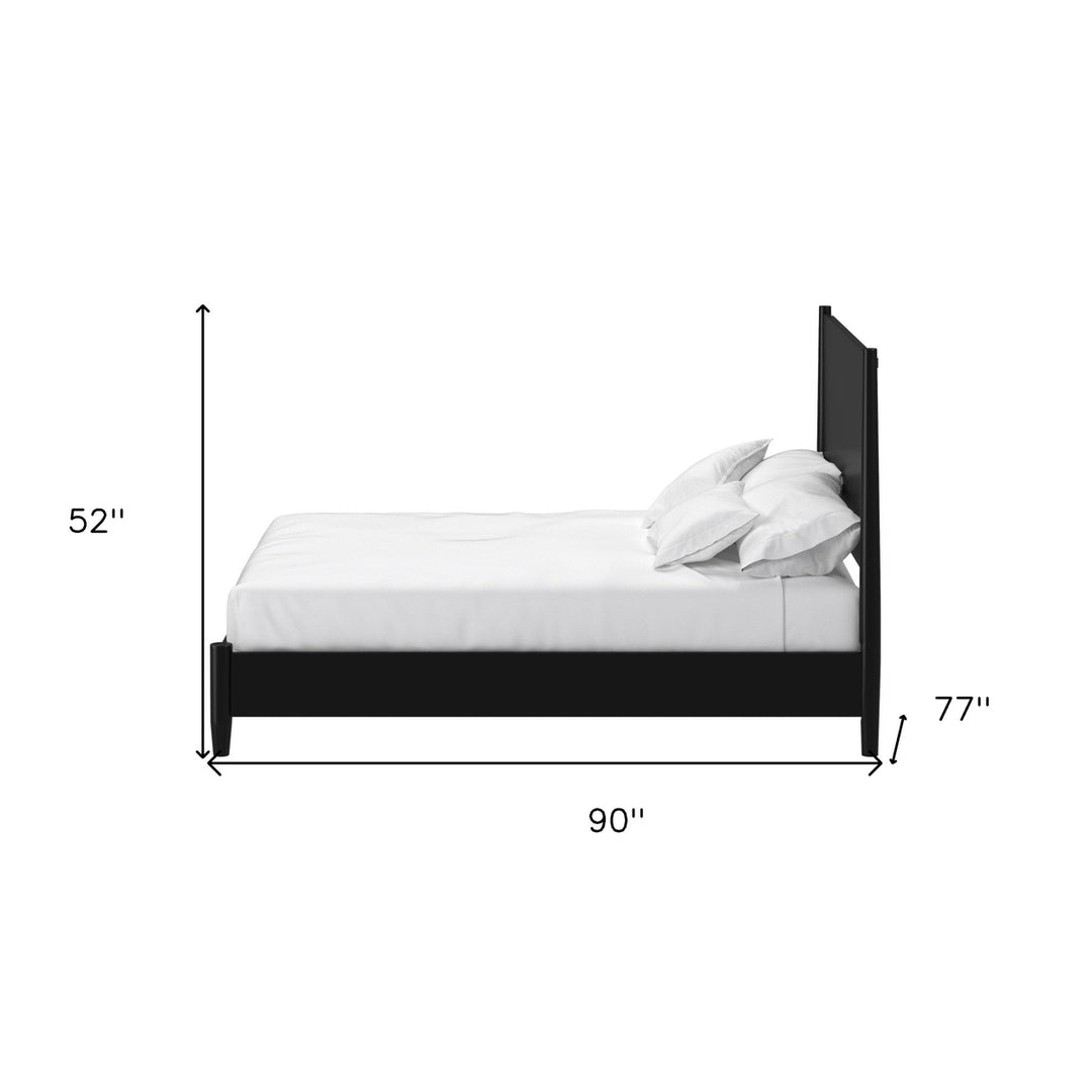 Black Solid and Manufactured Wood California King Bed Image 5