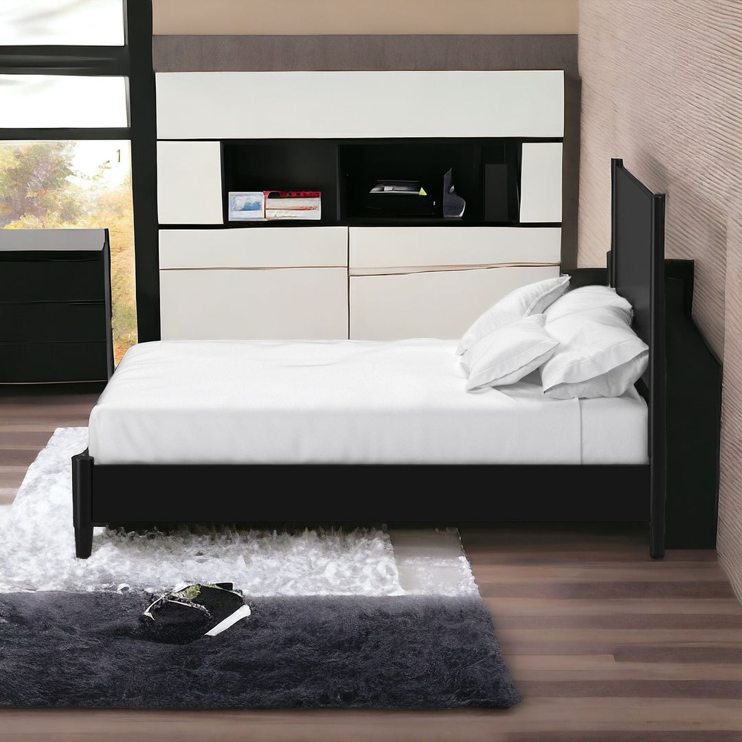 Black Solid and Manufactured Wood California King Bed Image 10