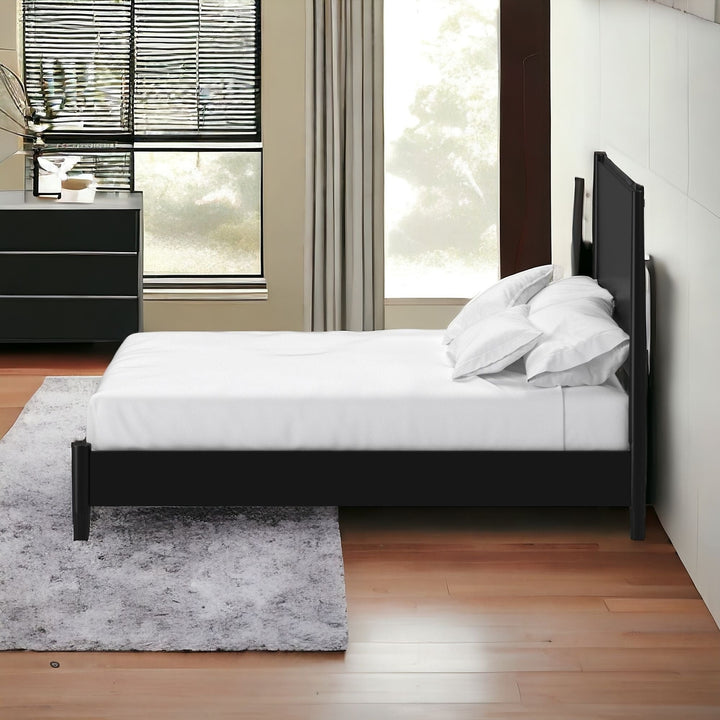 Black Solid and Manufactured Wood California King Bed Image 11