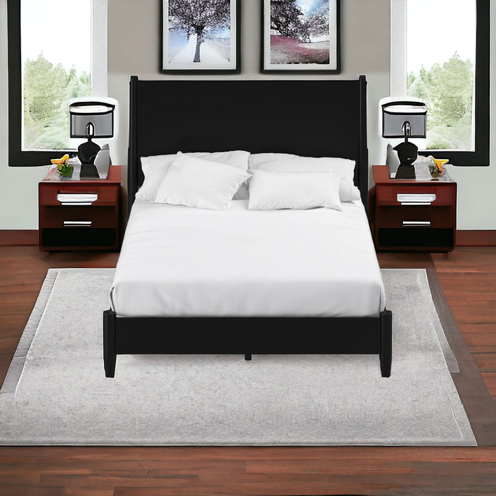 Black Solid and Manufactured Wood California King Bed Image 12