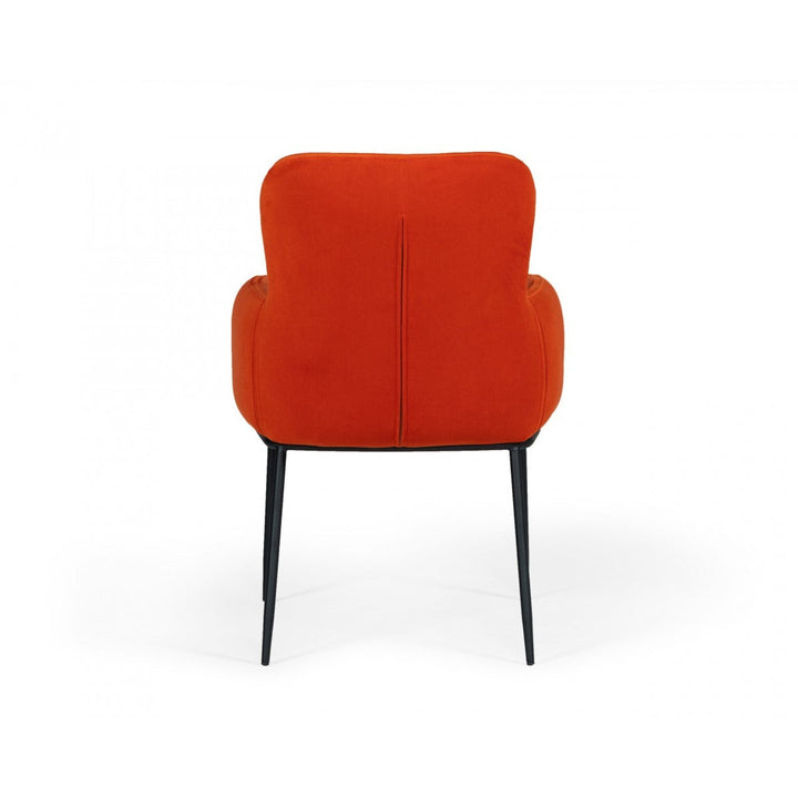 Orange Velvet Dining Chair Image 4