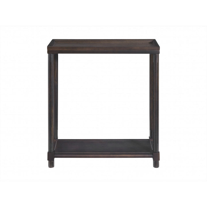 Set Of Two 22" Espresso Solid Wood End Tables With Shelf Image 4