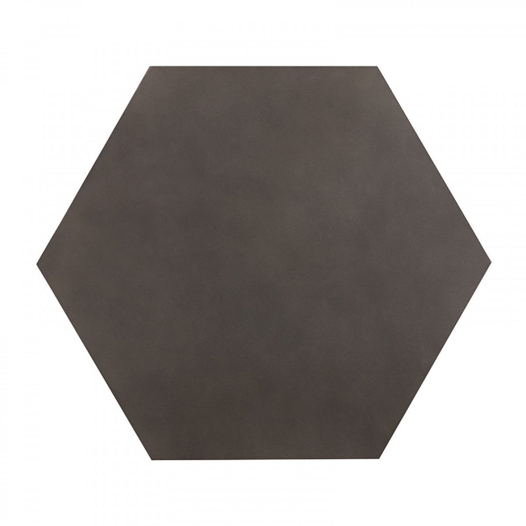 Modern Gray Concrete and Black Metal Hexagonal End Table Image 9