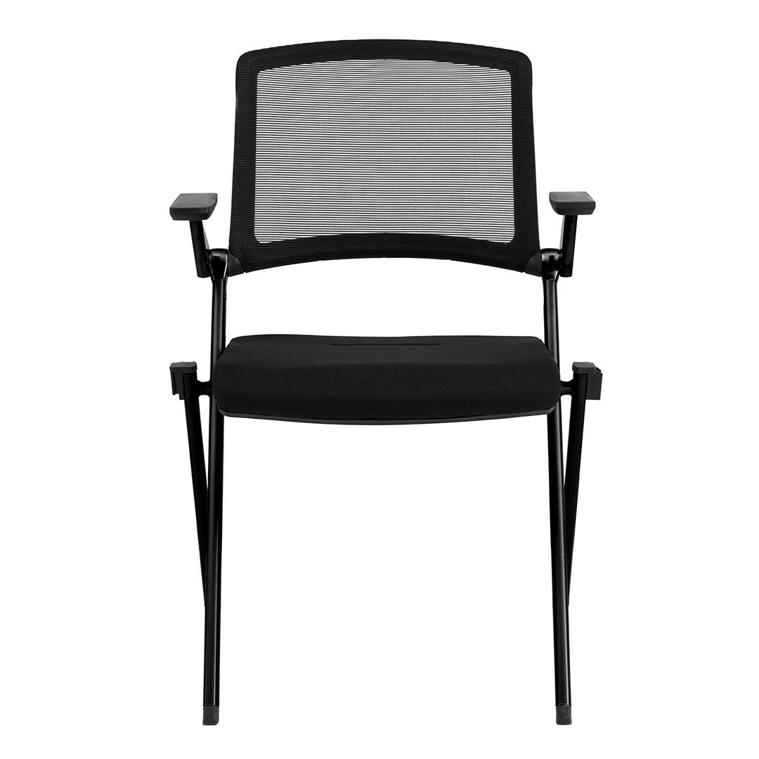 Set of Two Black Mesh Conference Office Chair Image 1