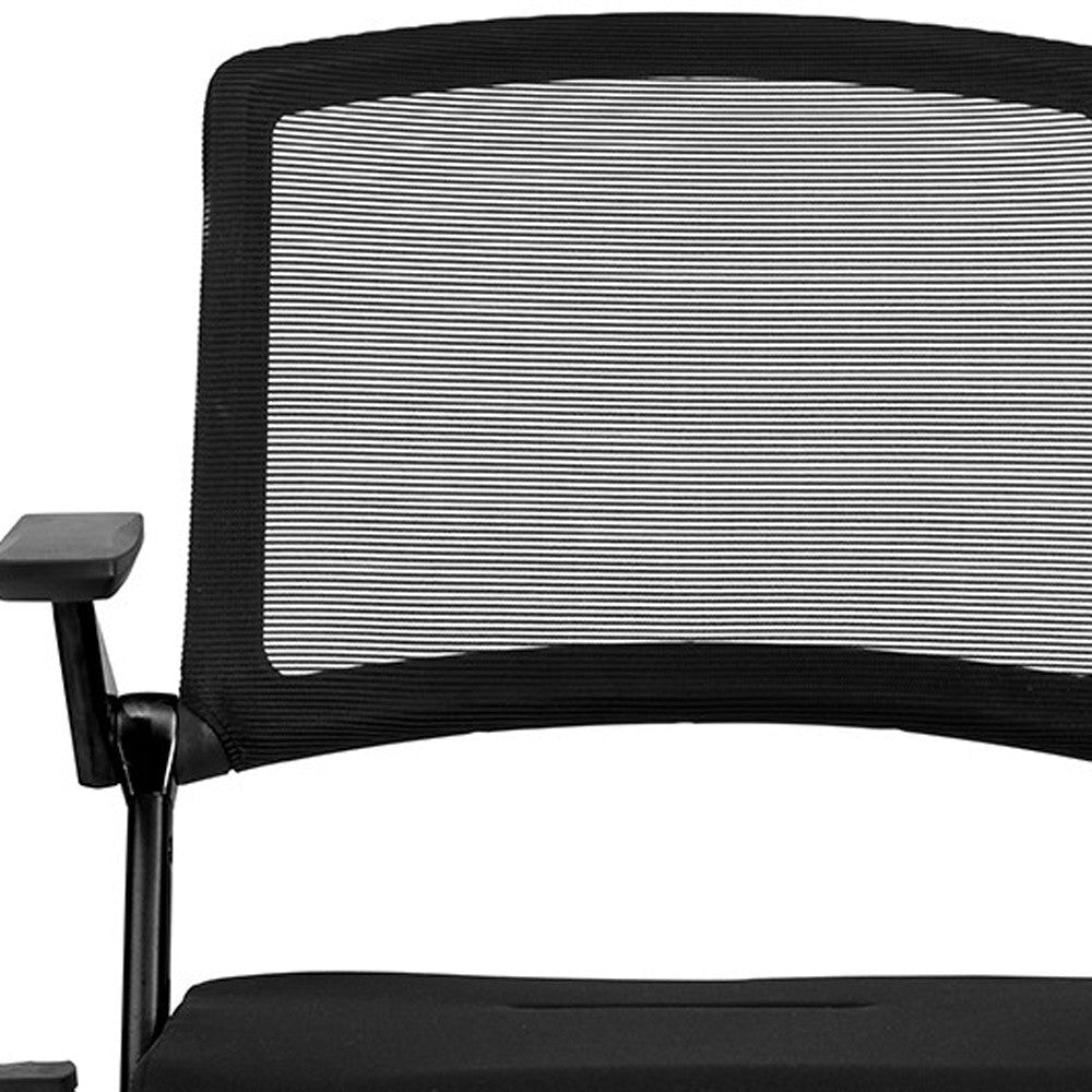 Set of Two Black Mesh Conference Office Chair Image 3