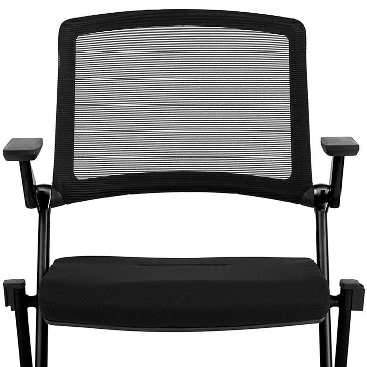 Set of Two Black Mesh Conference Office Chair Image 4