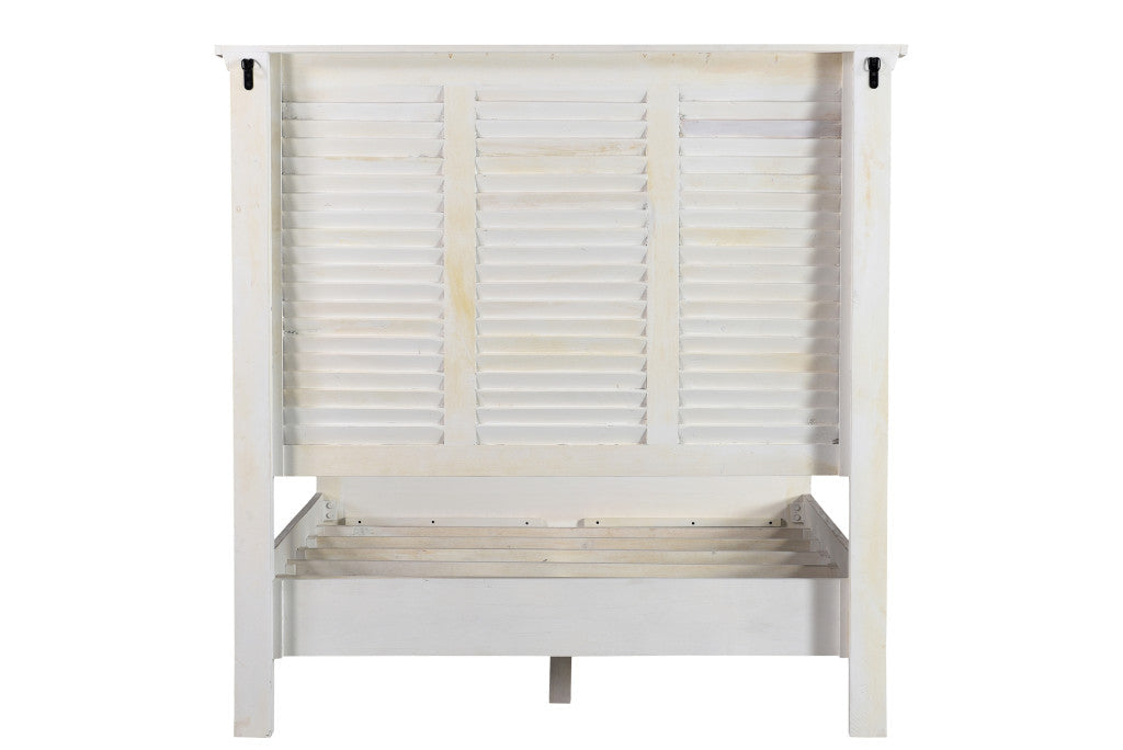 Shutter Solid Wood King Gray Bed Image 4