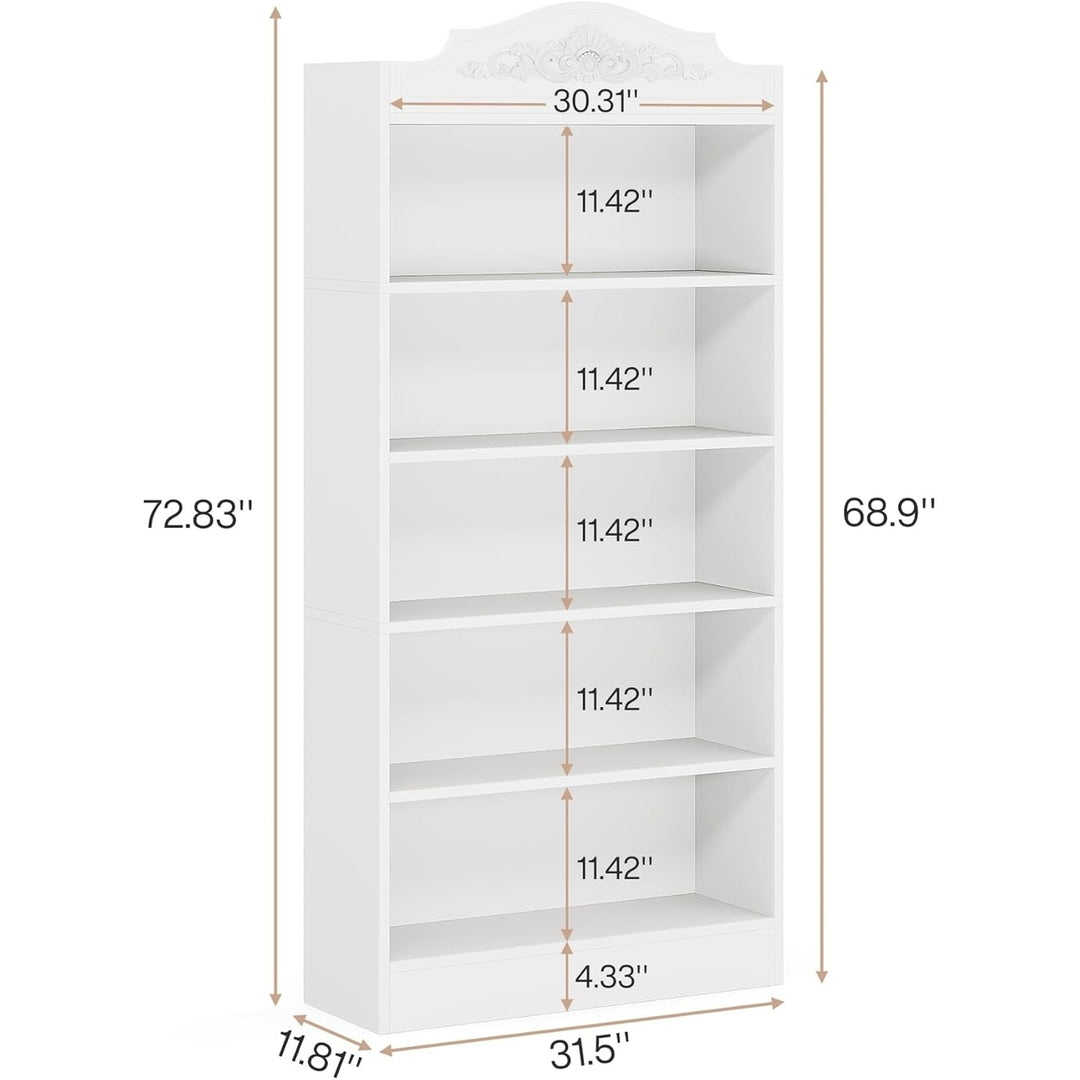 Tribesigns 5 Tiers 25 Pairs Tall Shoe Rack Cabinet, Heavy Duty Wood Freestanding Shoe Storage Cabinet, 73-inch Tall Shoe Image 5