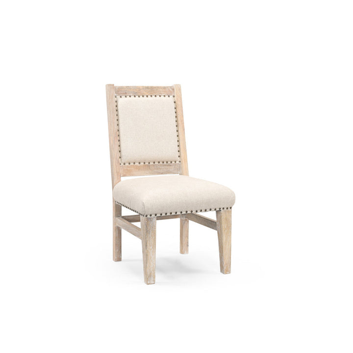 20" Beige Fabric Side Chair Image 1