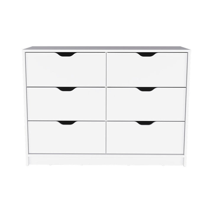 42" White Four Drawer Dresser Image 4