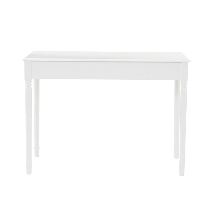 43" White Solid Wood Writing Desk With Two Drawers Image 7