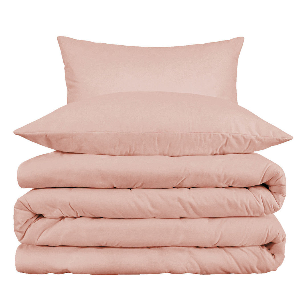 Blush King Cotton Blend 1000 Thread Count Washable Duvet Cover Set Image 1