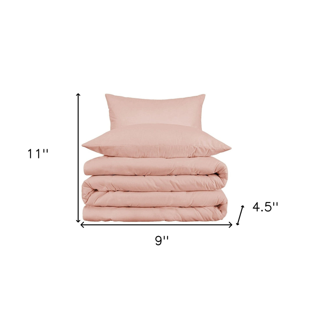 Blush King Cotton Blend 1000 Thread Count Washable Duvet Cover Set Image 4