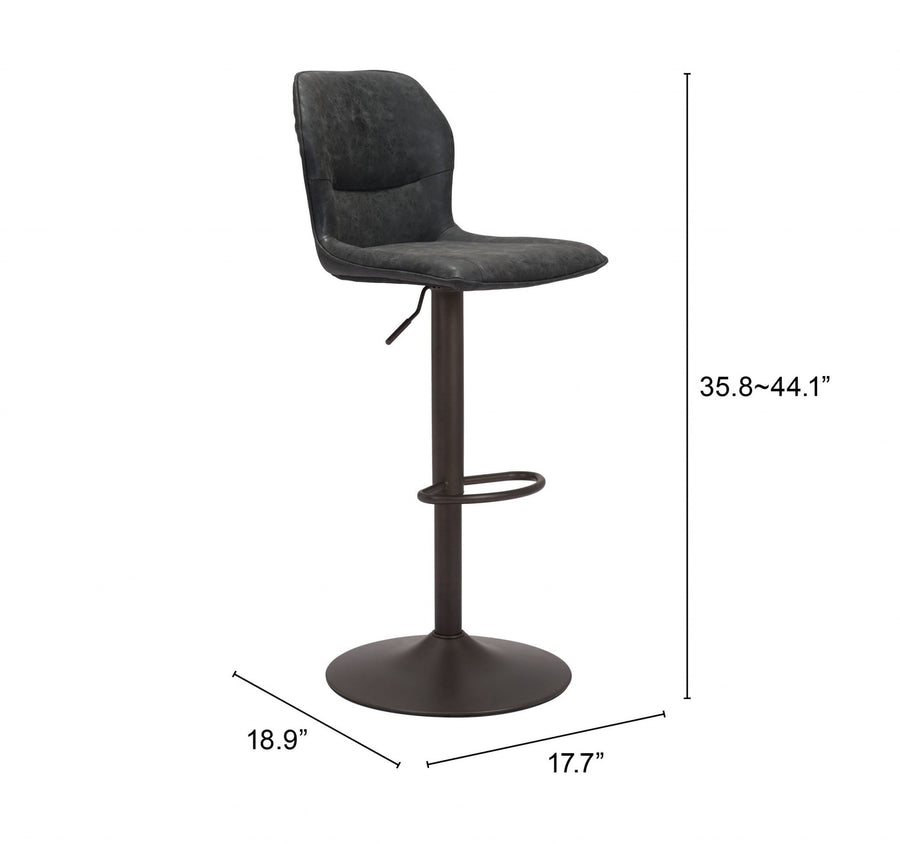 Adjustable Height Steel Swivel Low Back Counter Height Bar Chair Image 1