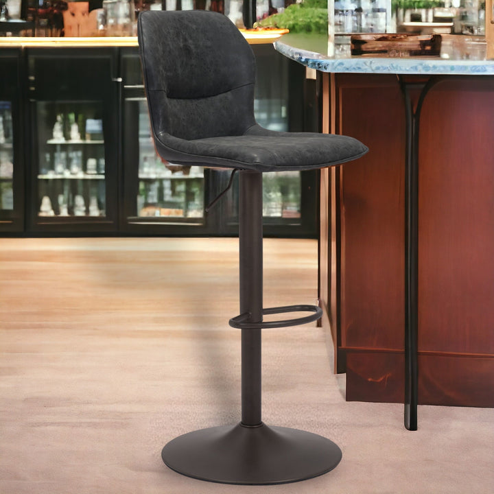 Adjustable Height Steel Swivel Low Back Counter Height Bar Chair Image 2