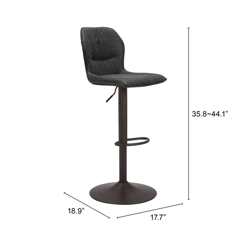 Adjustable Height Steel Swivel Low Back Counter Height Bar Chair Image 6