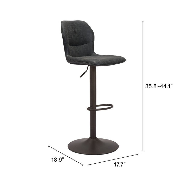 Adjustable Height Steel Swivel Low Back Counter Height Bar Chair Image 6