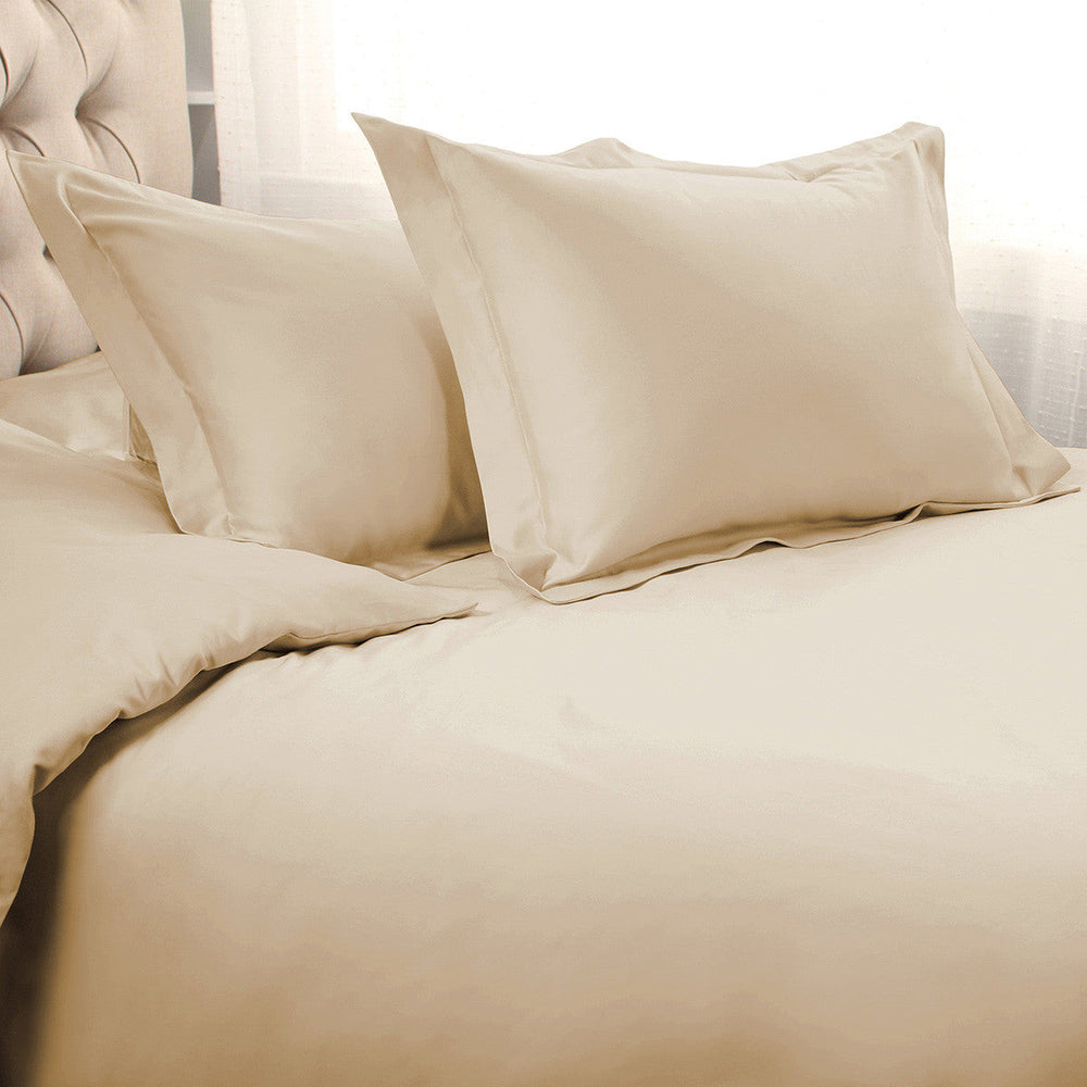 Ivory Queen Cotton Blend 1200 Thread Count Washable Duvet Cover Set Image 2