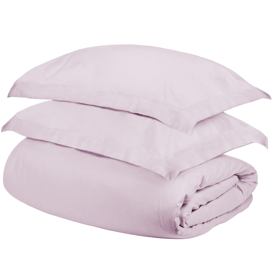 Lilac King Cotton Blend 400 Thread Count Washable Duvet Cover Set Image 1