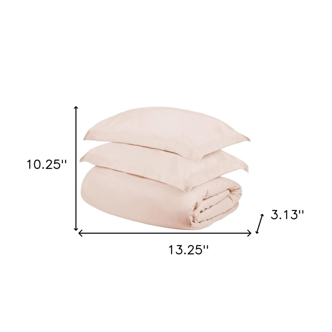 Pink King Cotton Blend 400 Thread Count Washable Duvet Cover Set Image 5