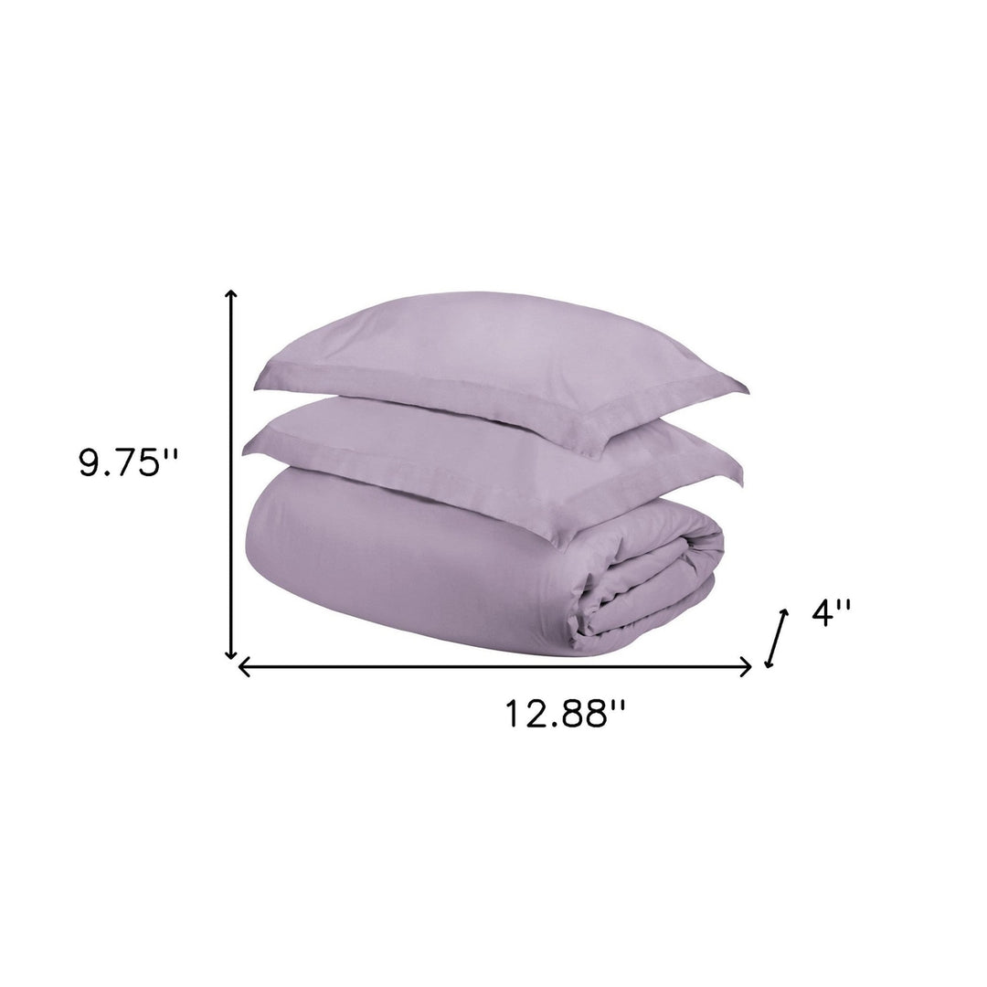 Pink Lavender King Cotton Blend 300 Thread Count Washable Duvet Cover Set Image 5