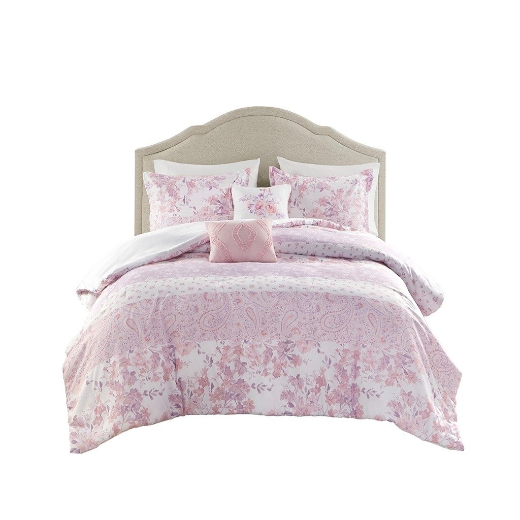 Gracie Mills Valeria Floral Paisley Comforter Set Twin GRACE-15805 Hypoallergenic Image 1