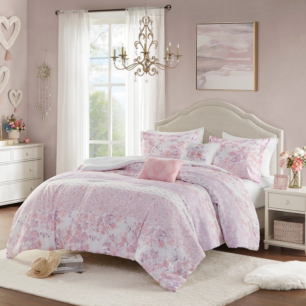 Gracie Mills Valeria Floral Paisley Comforter Set Twin GRACE-15805 Hypoallergenic Image 2