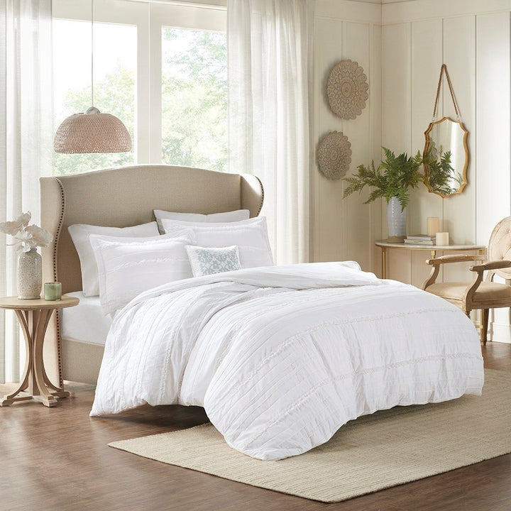 Gracie Mills Sheila Duvet Set 4-Piece 2-in-1 Shabby Chic GRACE-3017 Queen Size Image 2