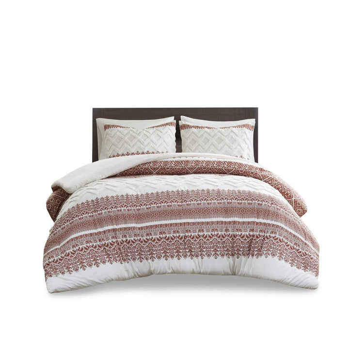 Gracie Mills Robbins Chenille Tufted 3-Piece Cotton Duvet Cover Set - GRACE-12891 Image 6