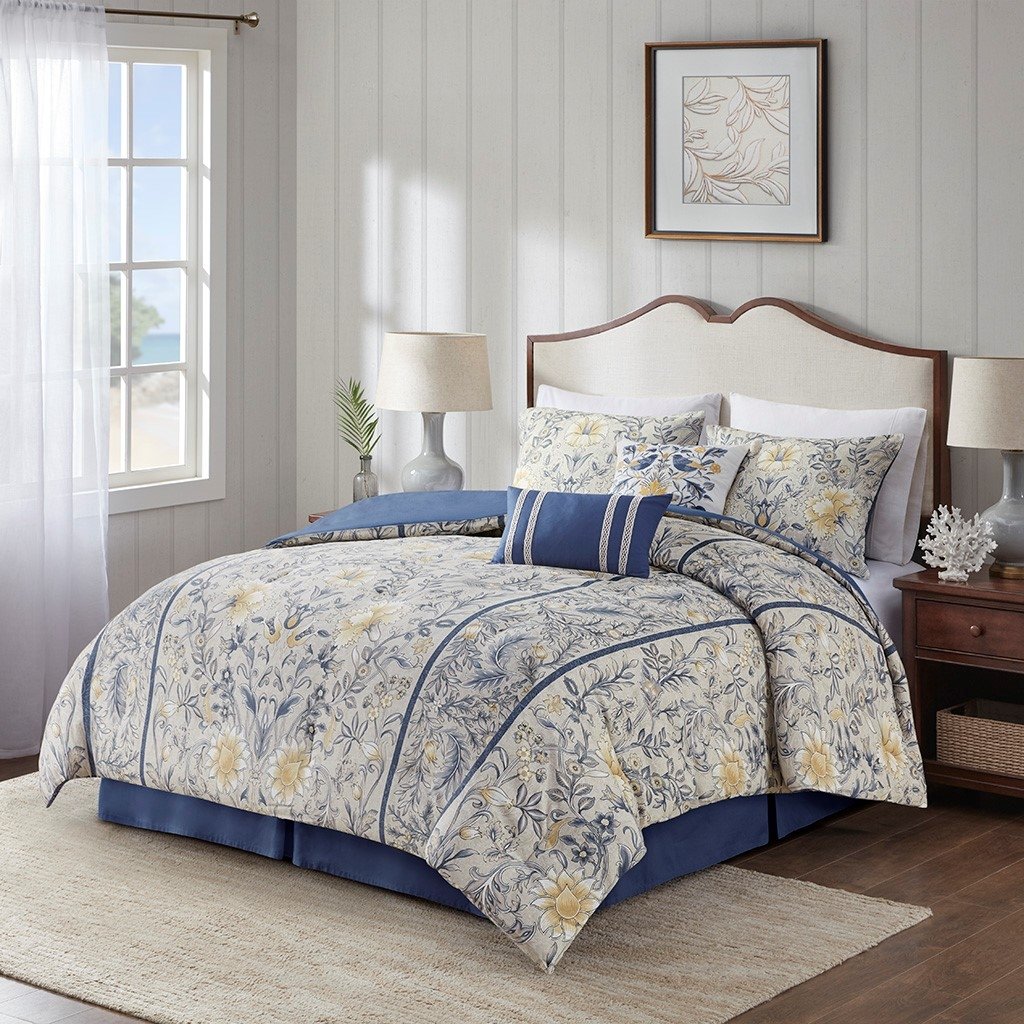 Gracie Mills Ellison 6-Piece Jacquard Stripe Oversized Cotton Comforter Set - GRACE-14862 Image 2