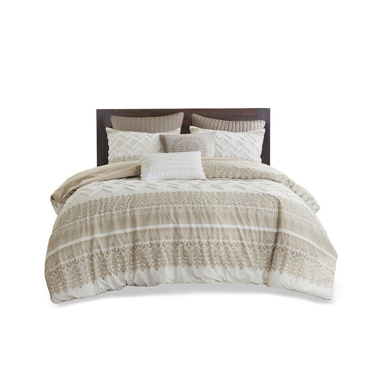 Gracie Mills Robbins Chenille Tufted 3-Piece Cotton Duvet Cover Set - GRACE-12891 Image 8