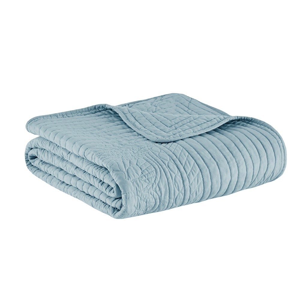 Gracie Mills Salvatore Oversized Stitched Scalloped Edges Throw Blanket - GRACE-3726 Image 1