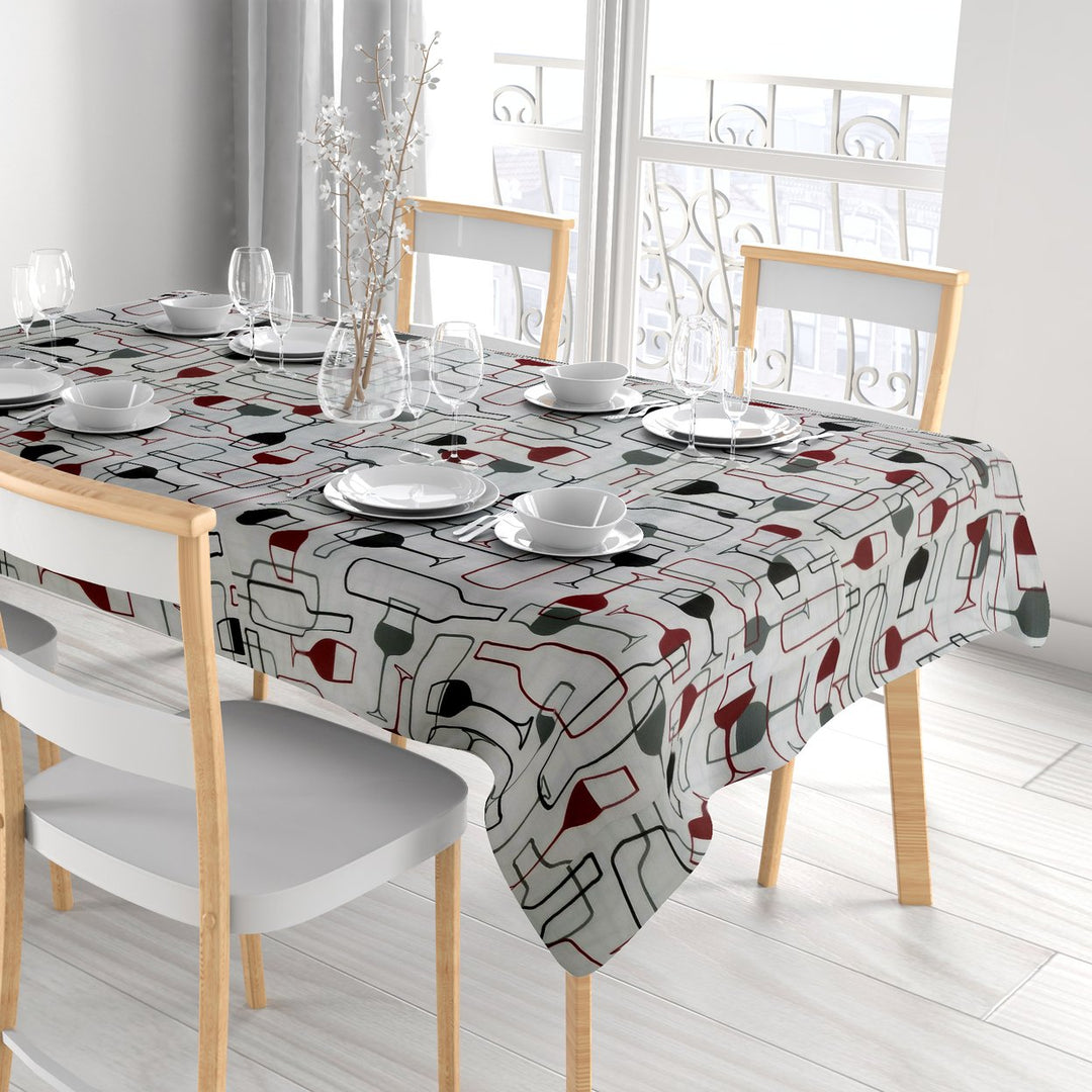 Waterproof Stain-Resistant Flannel-Back Tablecloths 1/3-Piece Various Patterns Image 1