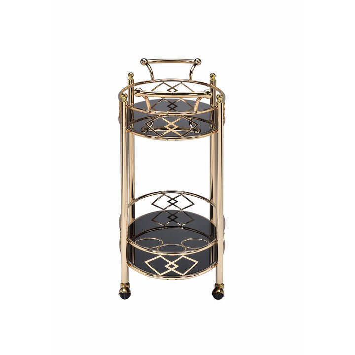 35" X 16" X 32" Gold Metal Serving Cart Image 3