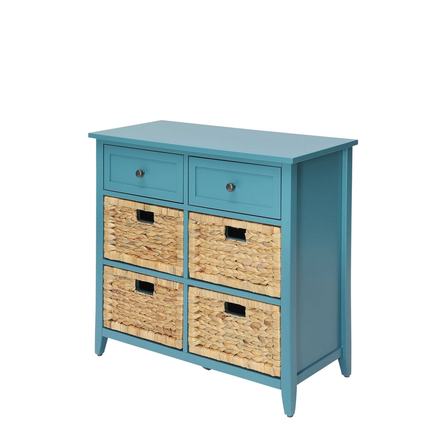 Pop Of Color Teal Accent Chest With Storage Image 1